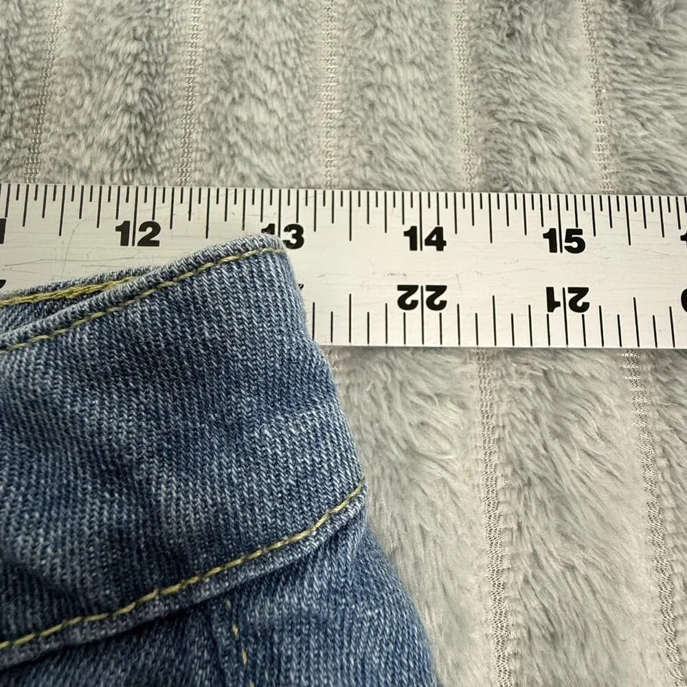 Y2K Cargo‎ Jeans Womens Small 26x28 Blue Relaxed Straight Leg High Rise Utility